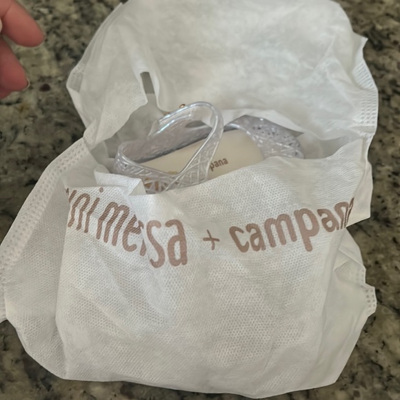 Baby Girls 5 Mini Melissa + Campana Zig Zag VI Clear Campana Mary Jane-adorable! - Picture 10 of 10